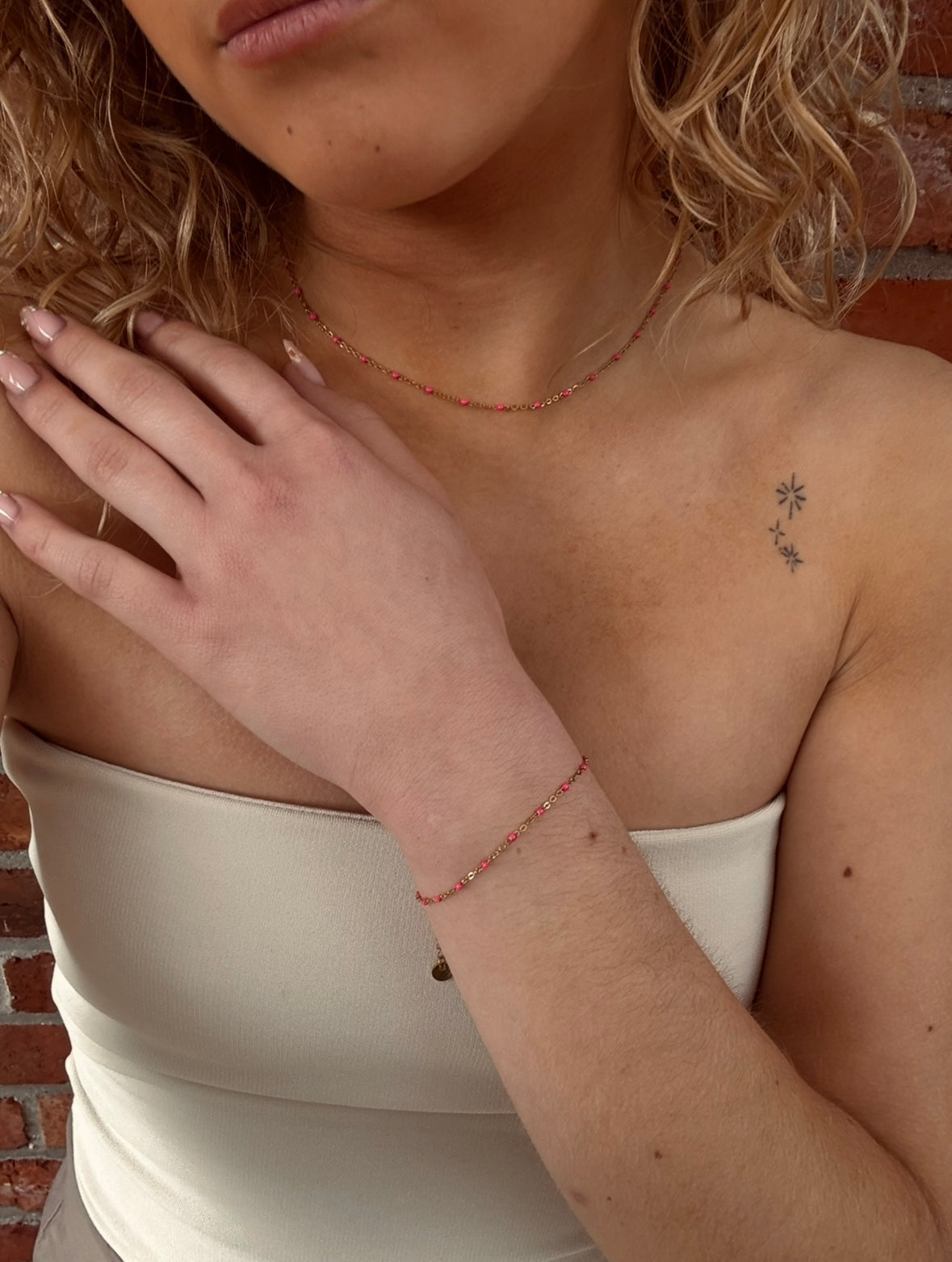 Collier MATHILDE (Doré/Rose)