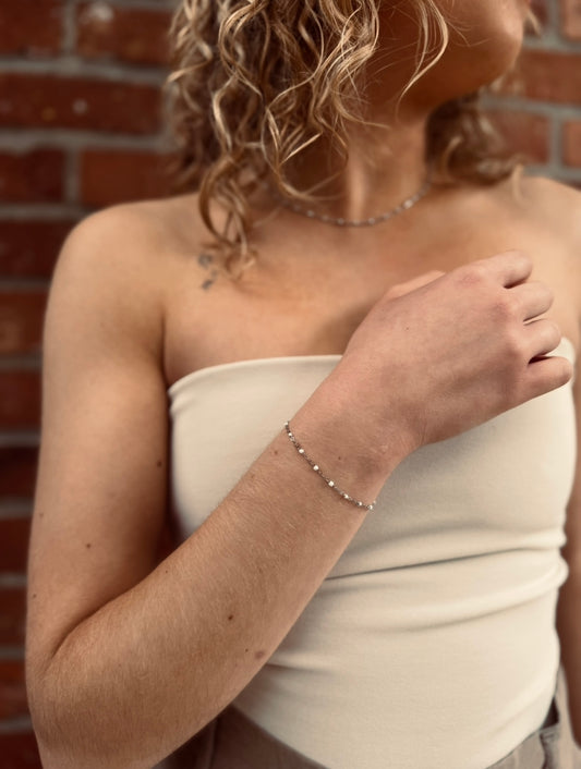 Bracelet LINA (Argent/Blanc)