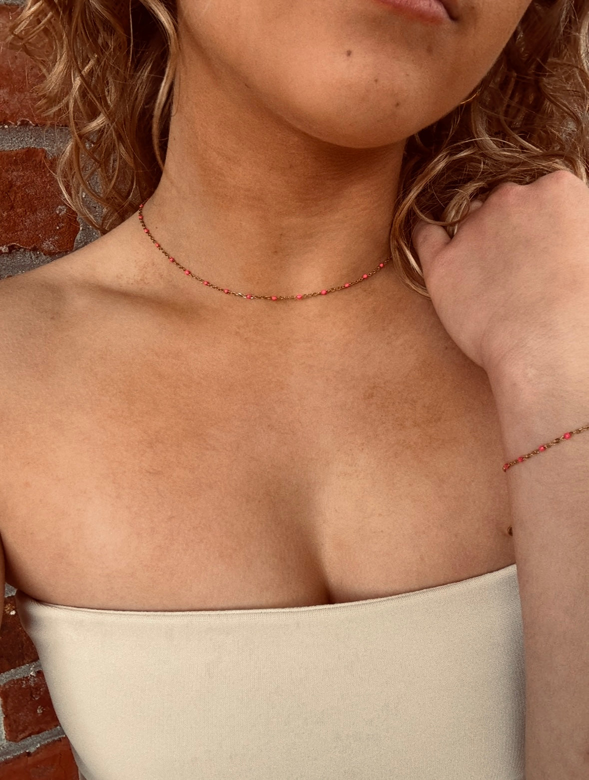 Collier MATHILDE (Doré/Rose)